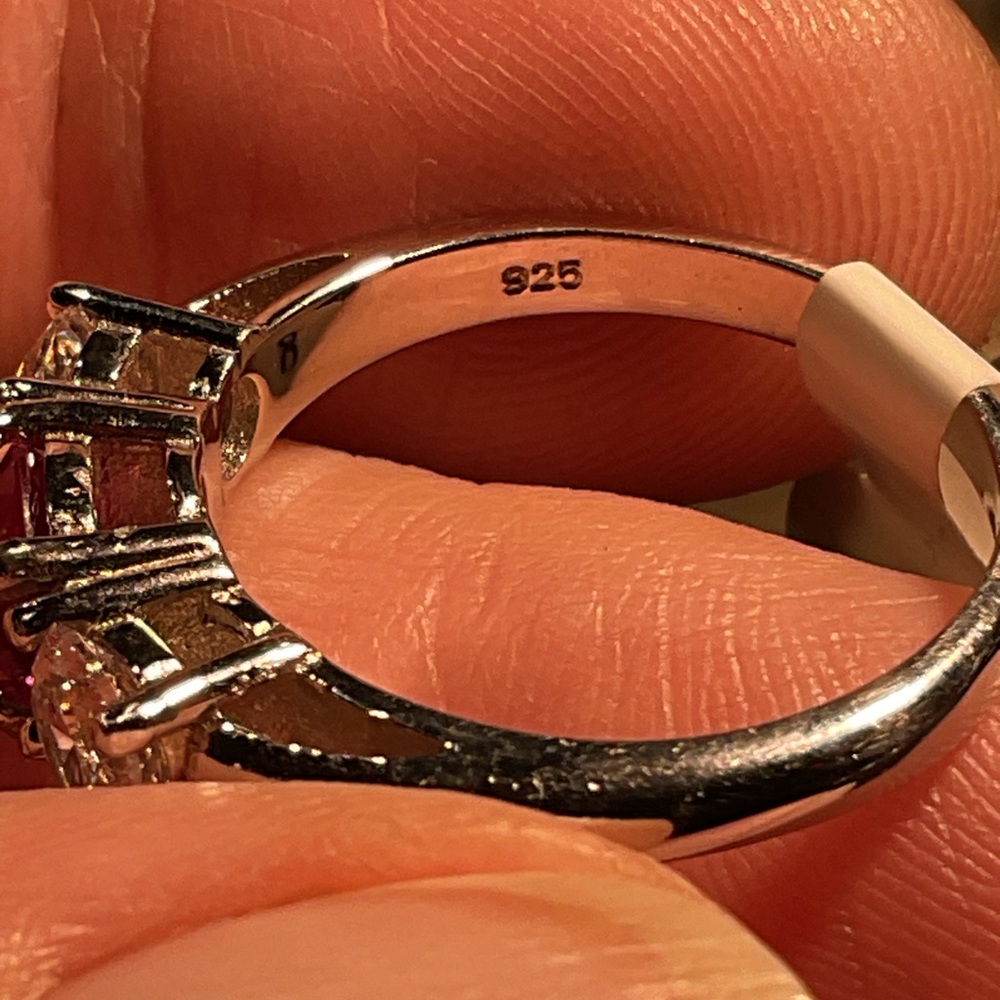 Ruby .925 Silver Ring - Picture 4 of 7